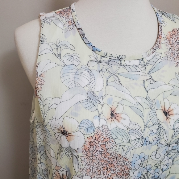 Tommy Hilfiger Floral Sheer Overlay Shift Dress - Picture 5 of 11